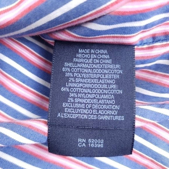 LIZ Claiborne Blue Denim Lined Button Down Dress Sz 16 - Picture 6 of 13